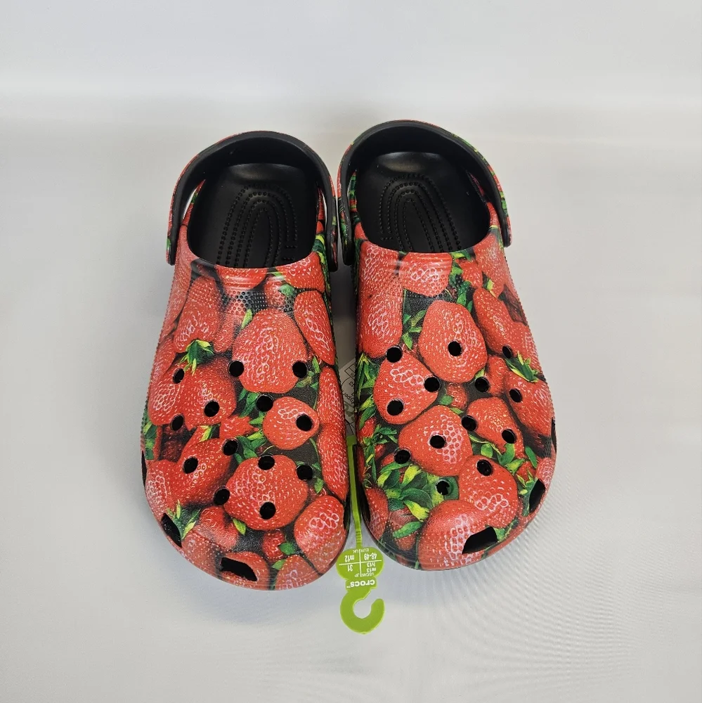 CROCS Hyper Real Strawberry Clogs Rare Mens 13